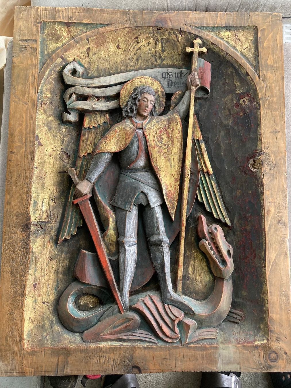 Foto & Immagini: Erzengel Michael - Bild aus Holz – Usato da Triesen venduto da Chris__79