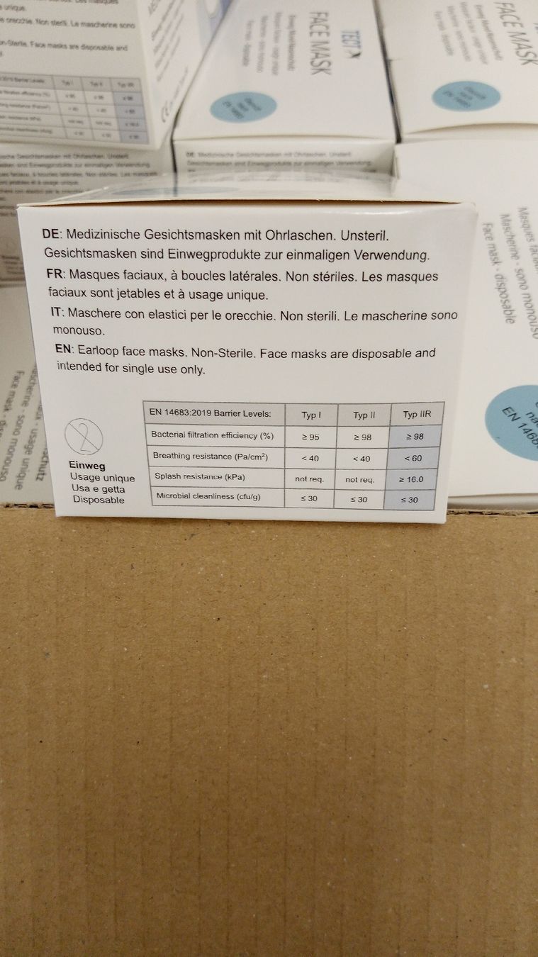 Prodotti per la cura medica: TECT Medizinische Masken – Nuovo e nell'imballaggio originale da Basel venduto da Fahrenheitcycling 2
