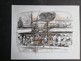 KÜNSTLER  ? UNLESERLICH  SIGNIERT LITHOGRAPHIE  NUMMERIERT