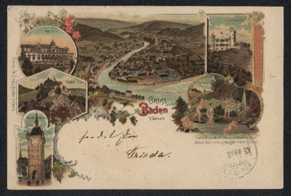 Cartes postales: Litho Baden, Casino, Schloss Stein, Stad – D'occasion à Berlin par bartko-reher