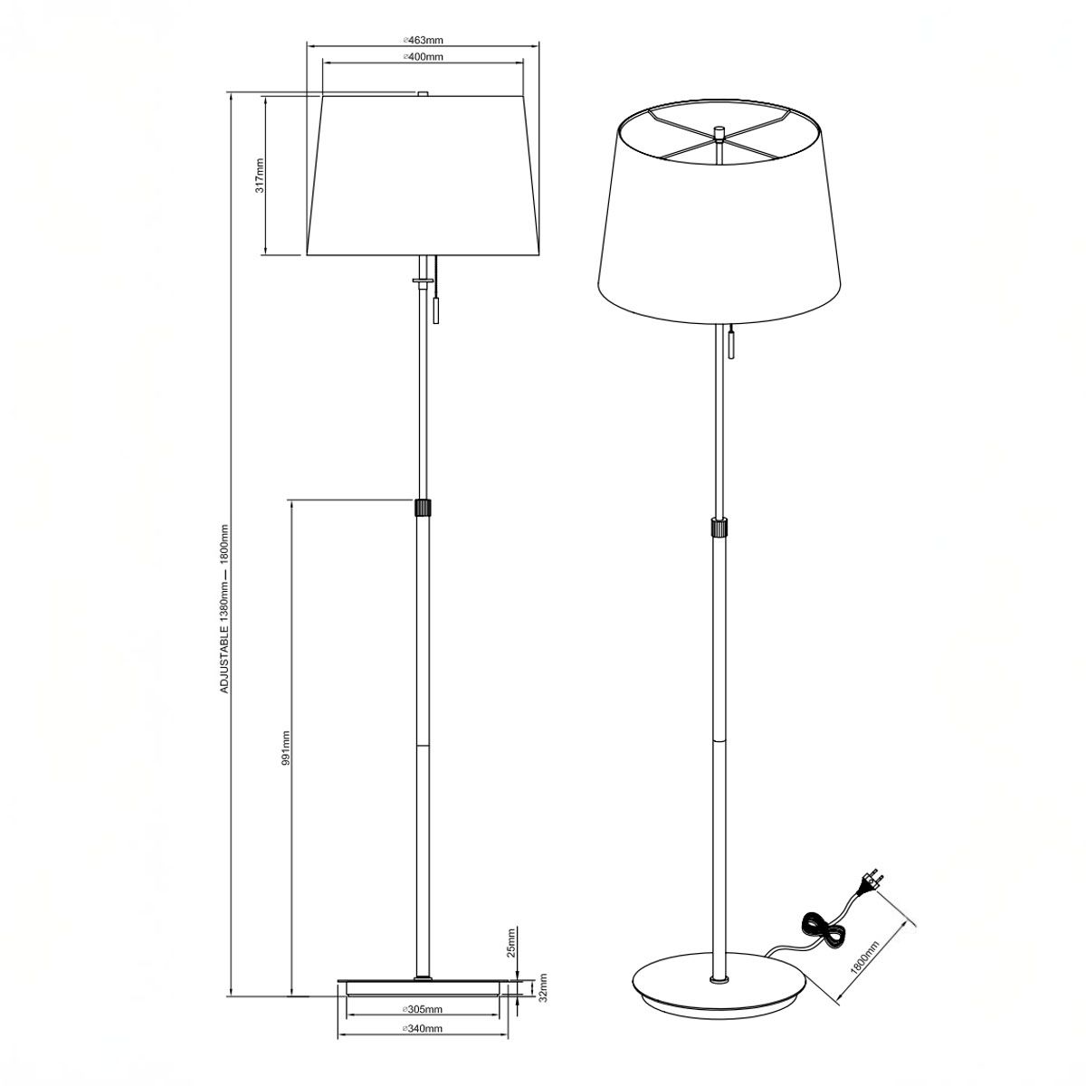 Lampade: Stehleuchte, Messing, 180 cm Höhe – Nuovo (secondo la descrizione) da Kreuzlingen venduto da Smart-Light 4