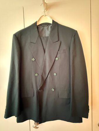 80-iger Vintage Massanzug in 1A Stoffqualität in Grün