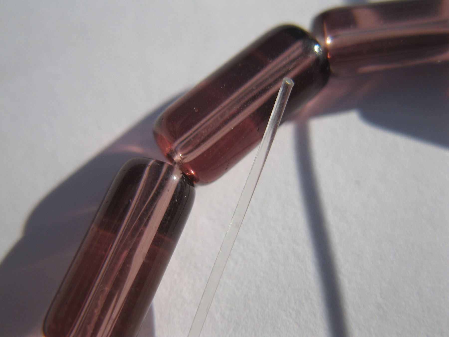 Perlen (unechte): 1 Strang Glasperlen, Rolle amethyst 10mm – Neu und originalverpackt aus St. Margarethen TG von LuanaKa 1
