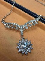Collier argent avec diamant de moissanite de 0,5 ct certifié