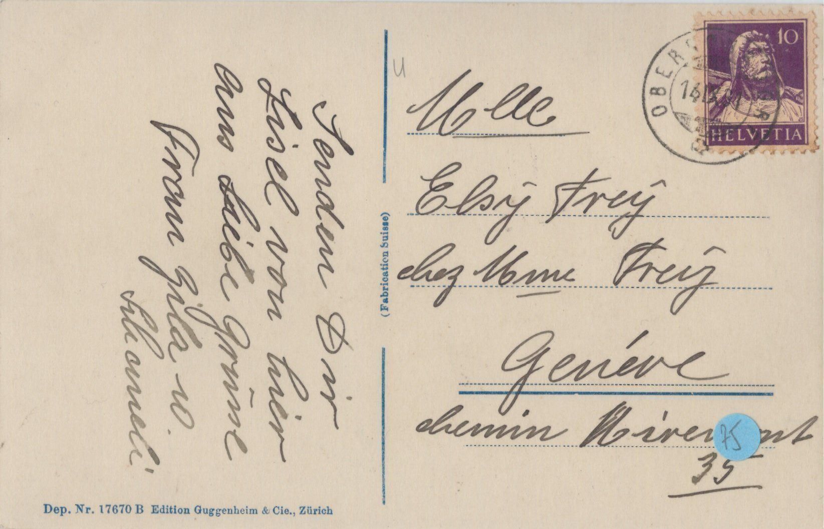 Cartoline postali: Oberrohrdorf Gesamtanischt – Usato da Olten venduto da clotaldi 1