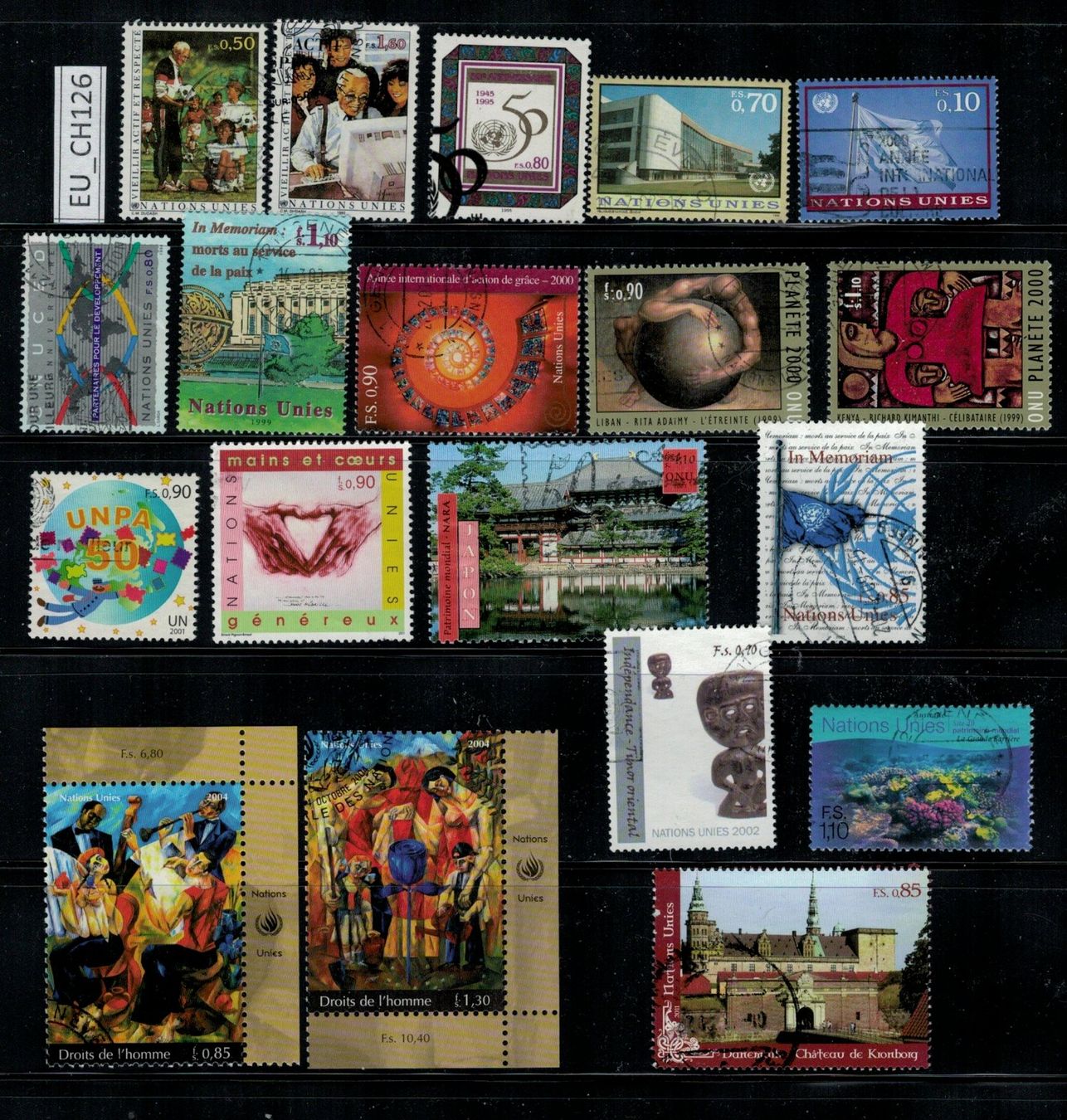 Tutti i francobolli: Schweiz, UNO Genf, 1993/2011, EU_CH126 – Usato da Erlenbach ZH venduto da panstamps