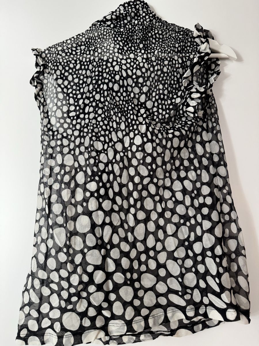 Mango Camicette: Mango Suit - transparente ärmellose Bluse Gr. S mit Schleife – Usato da Küsnacht ZH venduto da ToddyGinger 4