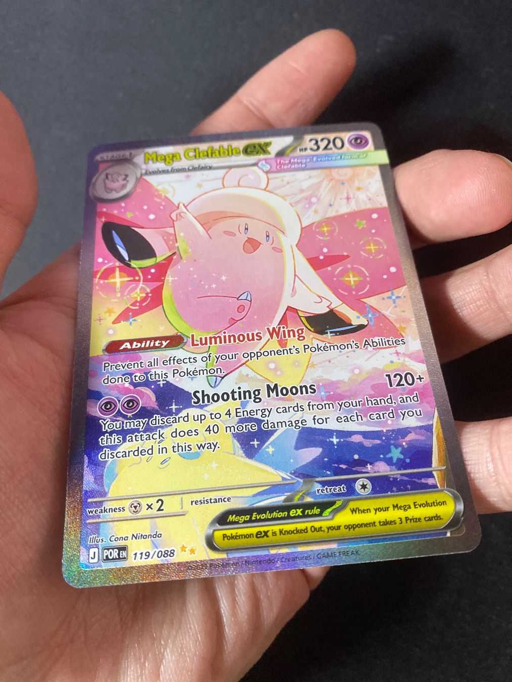 Pokémon Carte collezionabili: Mega Clefable ex 119 - Mega Pixi ex - Perfect Order - EN – Nuovo (secondo la descrizione) da Hausen AG venduto da Shrade 4