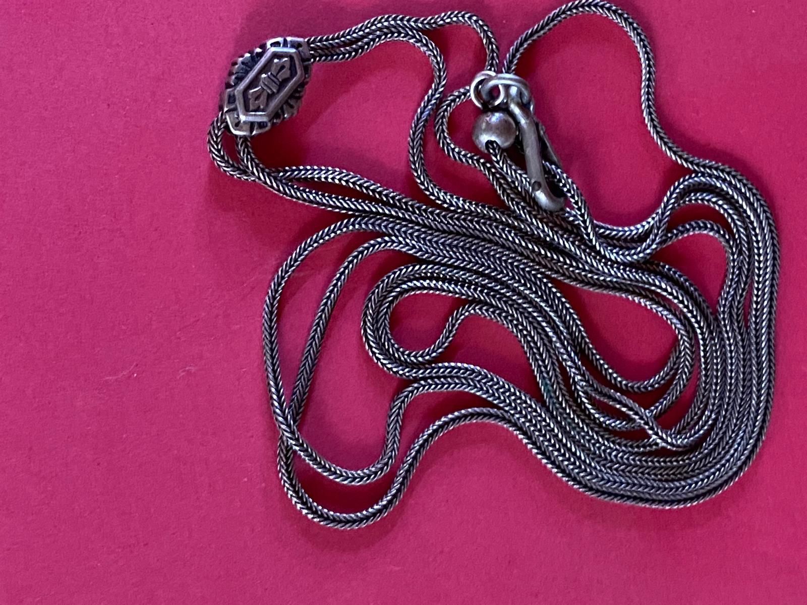 Catenine: Vintage Halskette, Silberlook - 70cm doppelt – Usato da Laufen venduto da belleskulptur 2