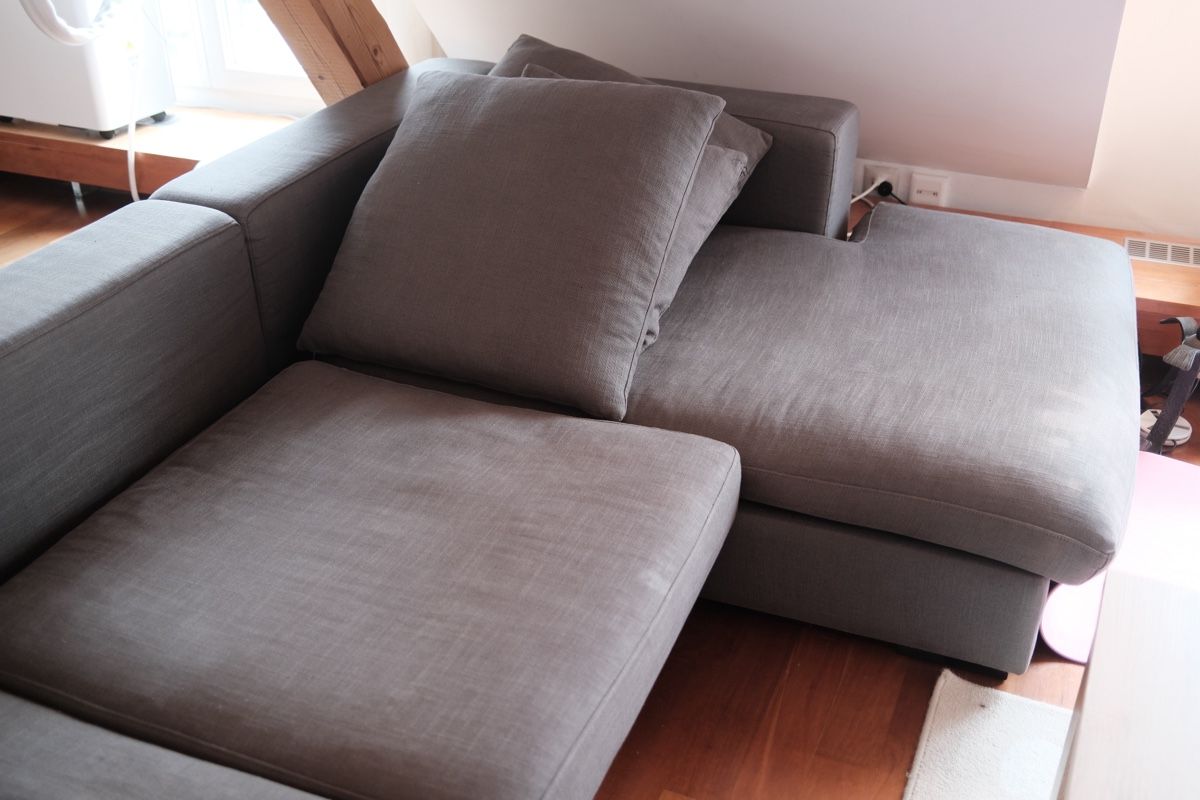 Divani: Corner Sofa in Grey Fabric, Used Condition, Large Size – Usato da Zürich venduto da sgr_rd8q 2