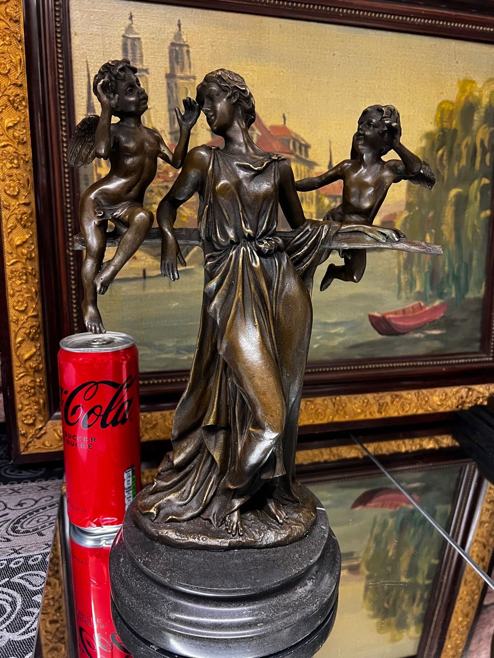 Sculture & Statue: Top Bronzefigur "Frau mit Putten" – Usato da Oberengstringen venduto da Cici7 2