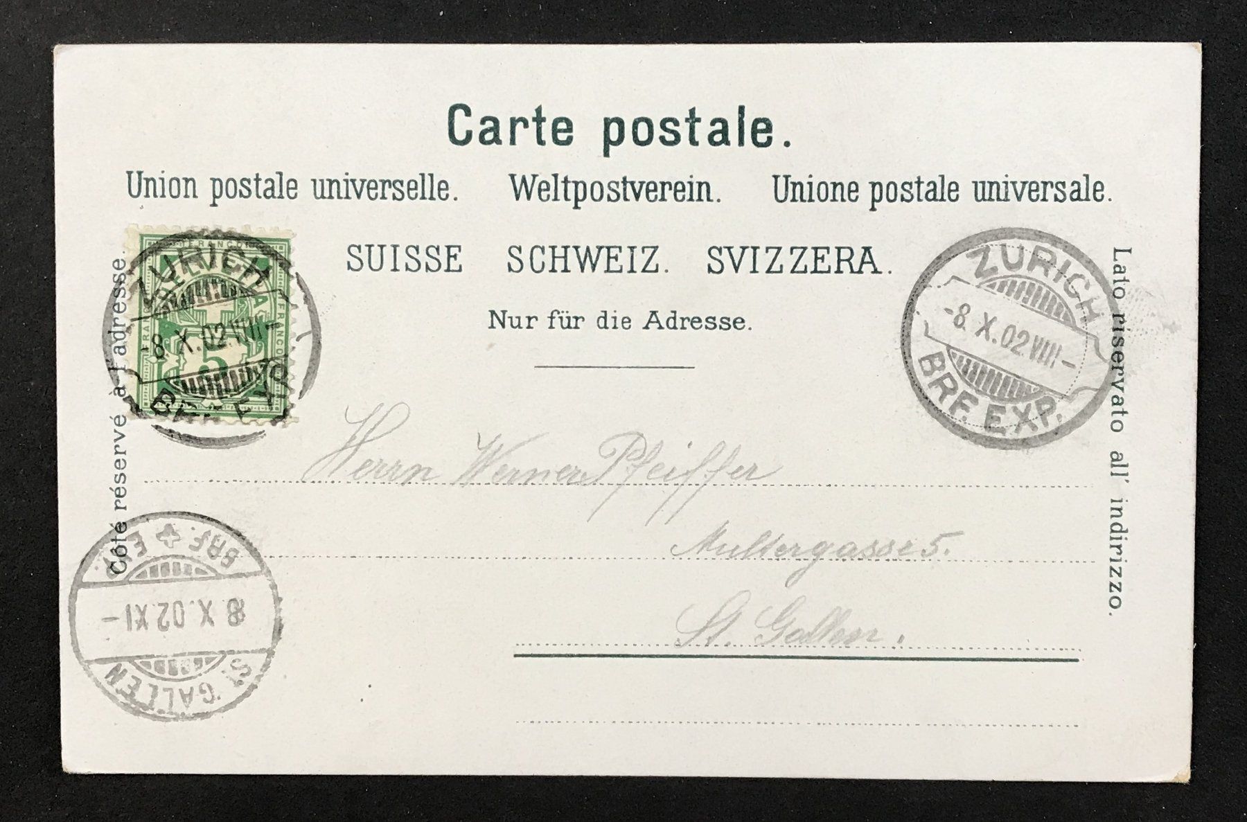 Cartoline postali: ANTIKE ANSICHTSKARTE ZÜRICH – Usato da Ostermundigen venduto da wini63 1