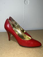 RENÉ CAOVILLA Vintage Pumps Rot Gr. 5½ – Leder – Made in Ita