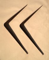 2 Wandkonsolen Metall braun gebrauchter Zustand