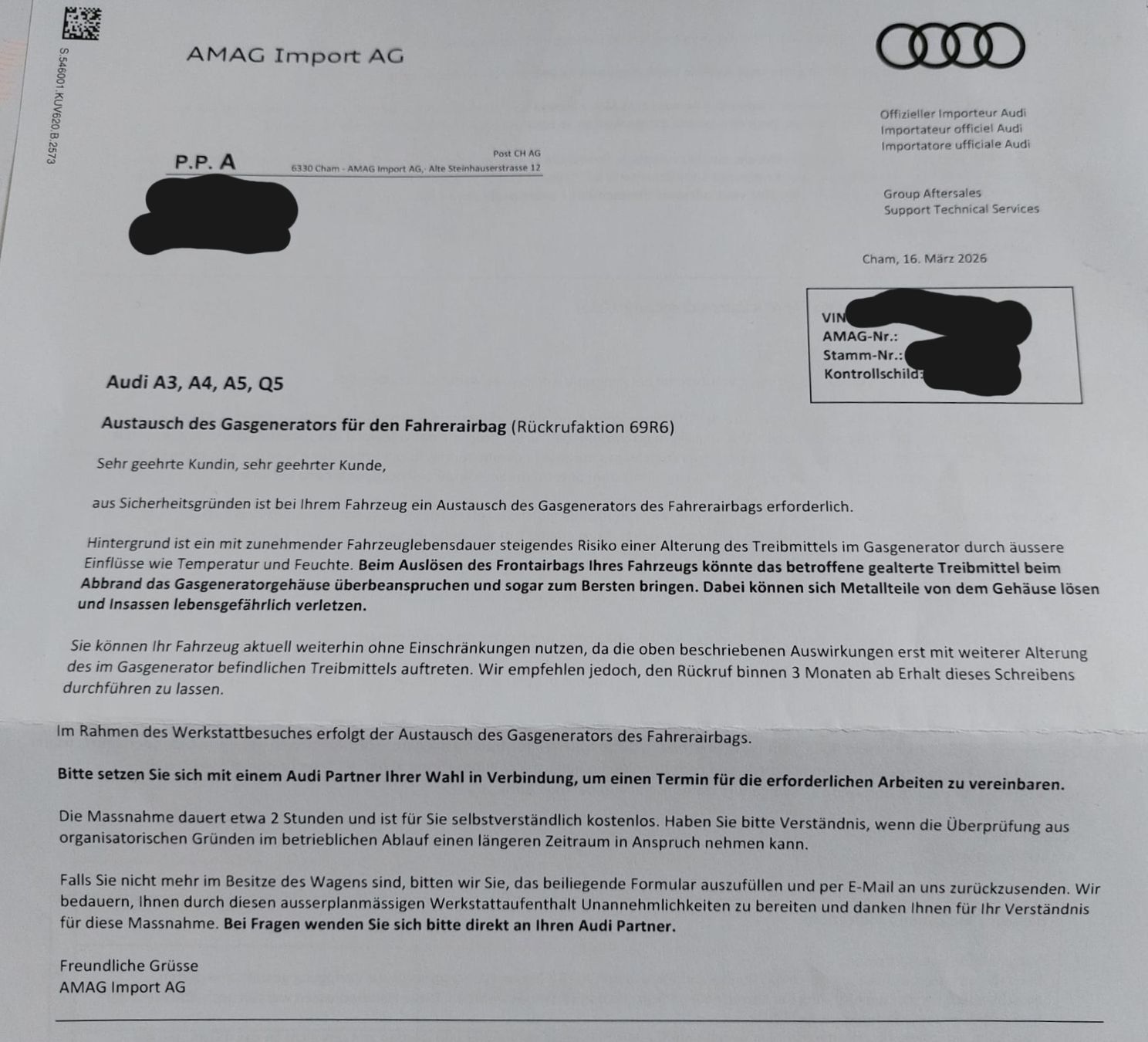 Audi Toutes les pièces auto: Audi Lenkrad – D'occasion à Schänis par boh_6skh 3