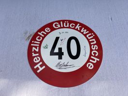 Dekoschild "Herzliche Glückwünsche zum 40" (111)