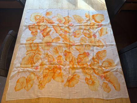 Vintage Hermès Paris "Les Capucines" Silk Scarf