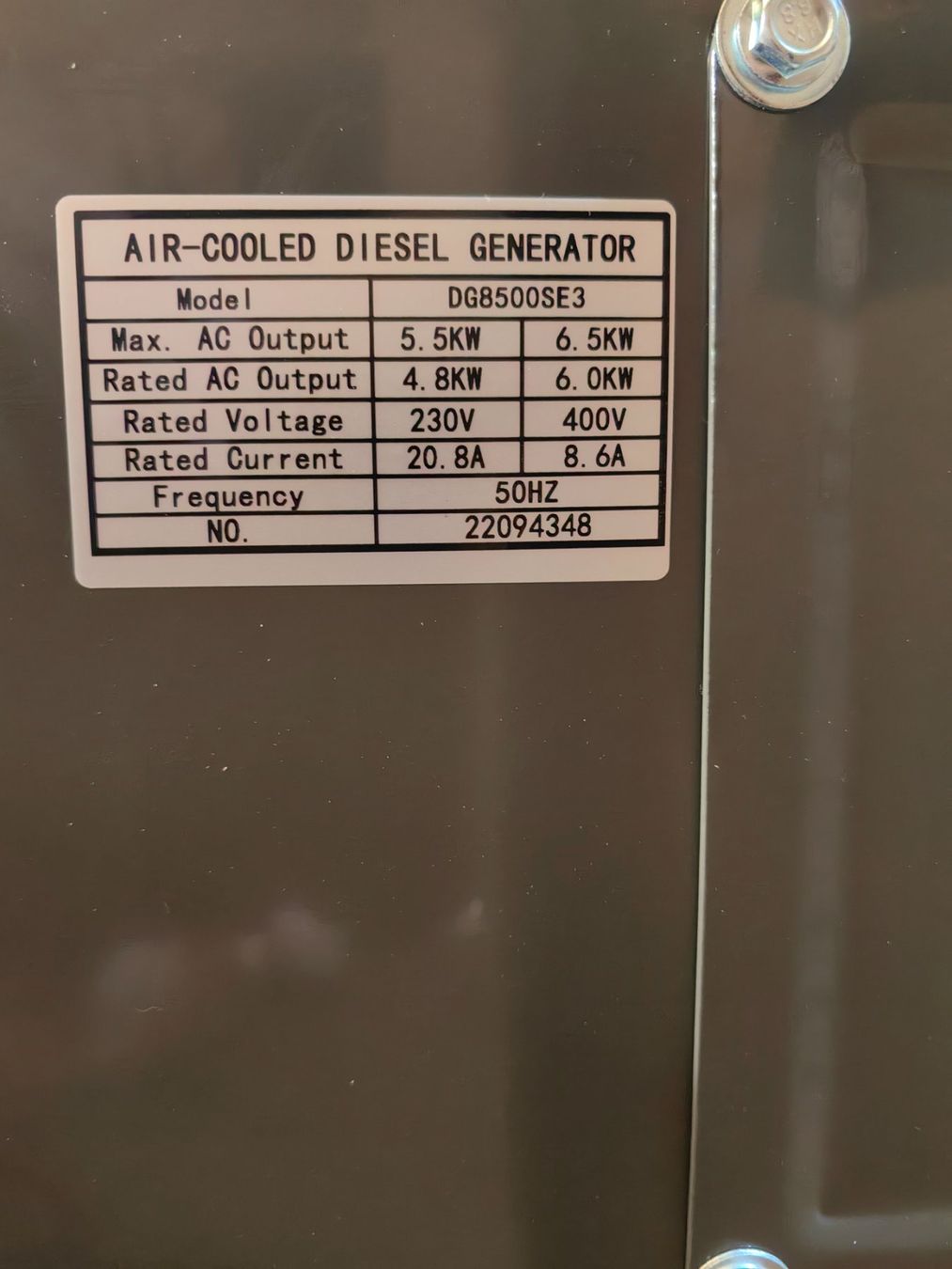 Générateurs de courant: Notstromaggregat Diesel 6.5KW – Neuf avec emballage d'origine à Turbenthal par Basar50 7