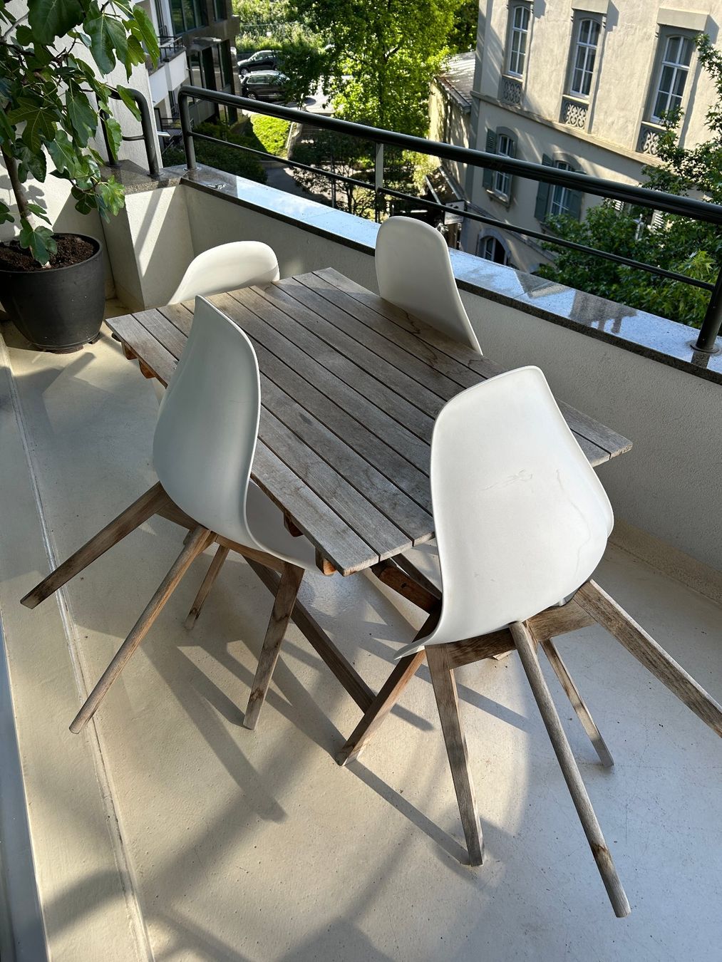 Jan Kurtz Tavoli: Table pliante "Fiji" Jan Kurtz - 115x70cm - Bois teck – Usato da Genève venduto da julian-b 3