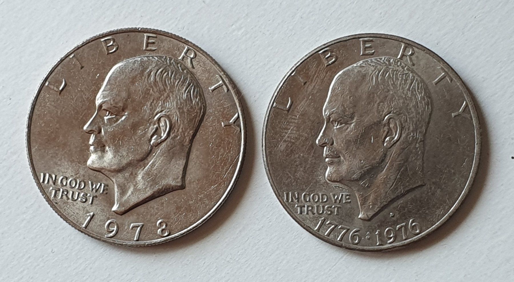 Tutti le monete: 2x Liberty Dollar / Eisenhower 1776-1976 & 1978 – Usato da Arni AG venduto da brarni 1