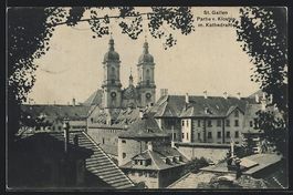 St. Gallen, Partie v. Kloster m. Kathedr