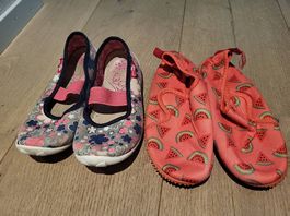 Ballerinas Badeschuhe Blumen Wassermelone grösse 29