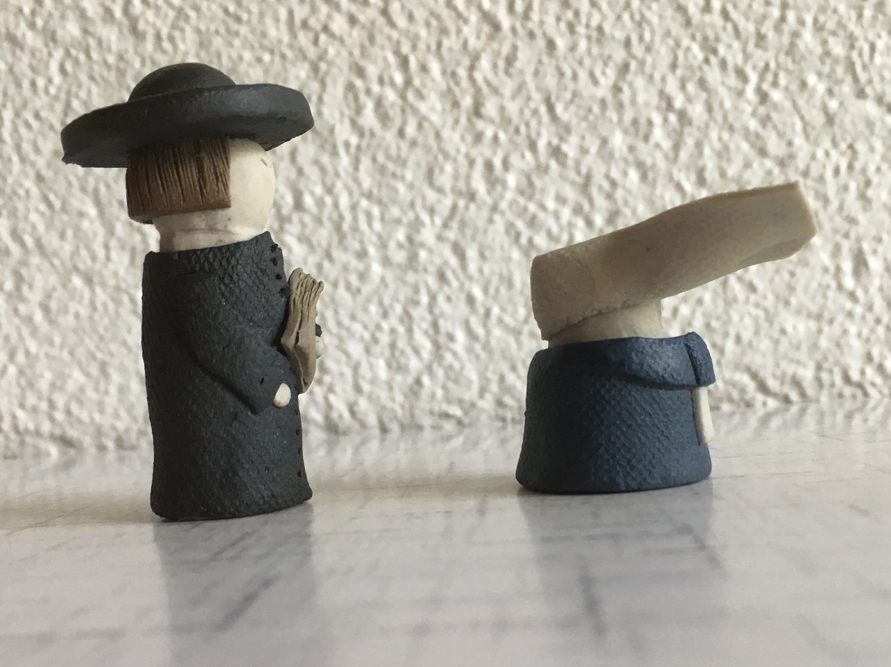 Statuette: Pfarrer und Nonne Keramik – Usato da Lyss venduto da Punktum01 4
