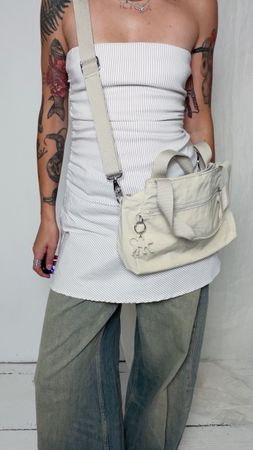 Kipling Handtasche Umhängetasche beige 