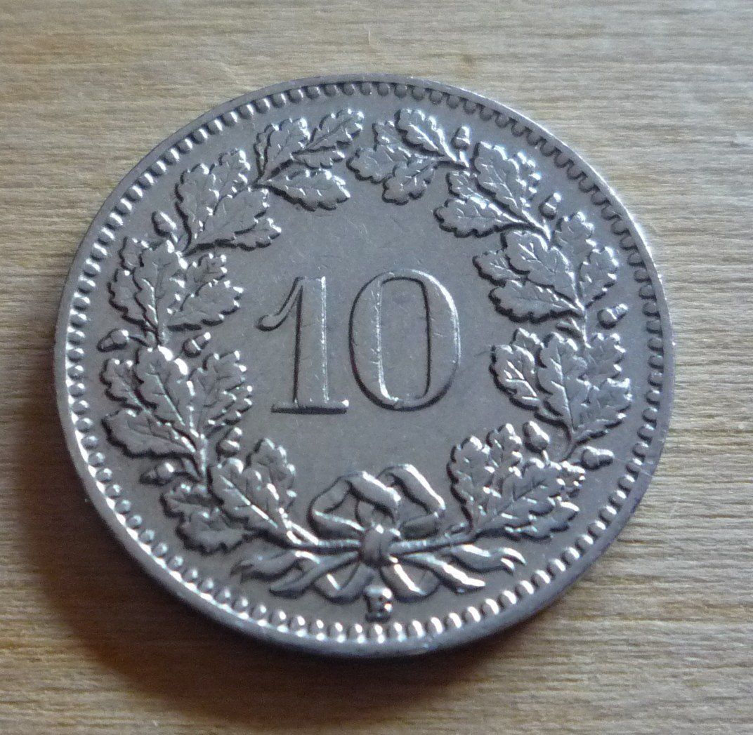 Alle Münzen: 10 Rappen 1939 – Gebraucht aus Rieden SG von Sammelfreund 1
