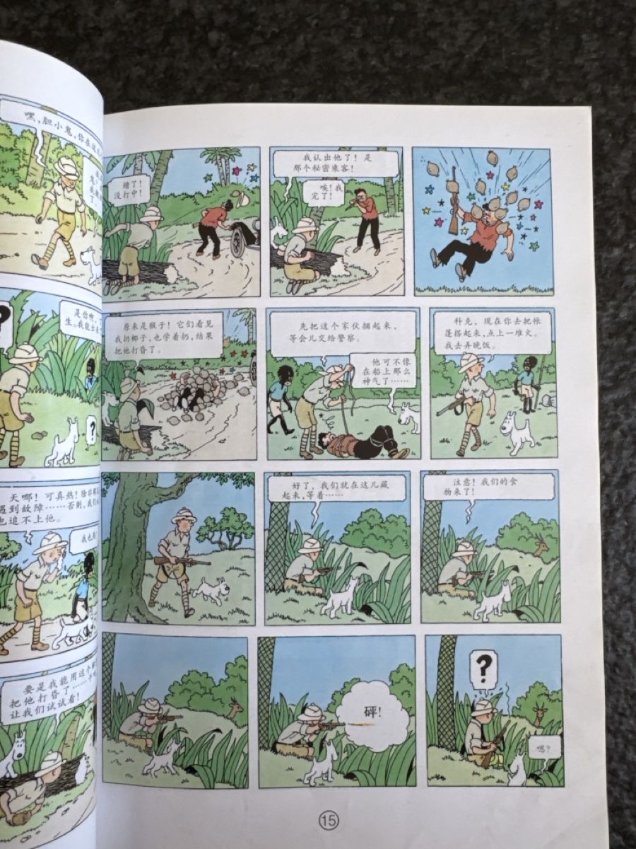 Comics: Tim und Struppi, Tim im Kongo, Chinesisch – Gebraucht aus Eschenz von Belladog 5