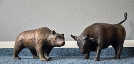 Börsensymbole Stier (Bulle) und Bär