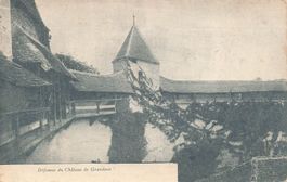 Defenses du château de grandson retro bianco