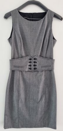 Elegantes Mango Suit Businesskleid Gr. XS grau Büro Korse...