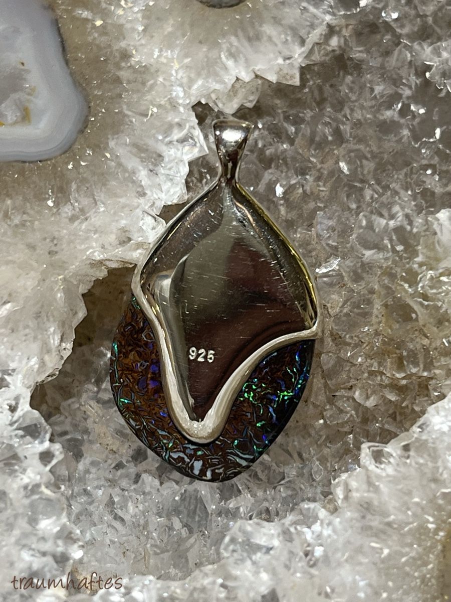 Anhänger: Opal - Anhänger - BlackBoulder - 925 Silberfassung – Neu und originalverpackt aus Thun von Traumhaftes 4