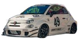 FIAT - NUOVA 500 ABARTH ALITALIA LIBERTY WALK BODY  1/18 NEU