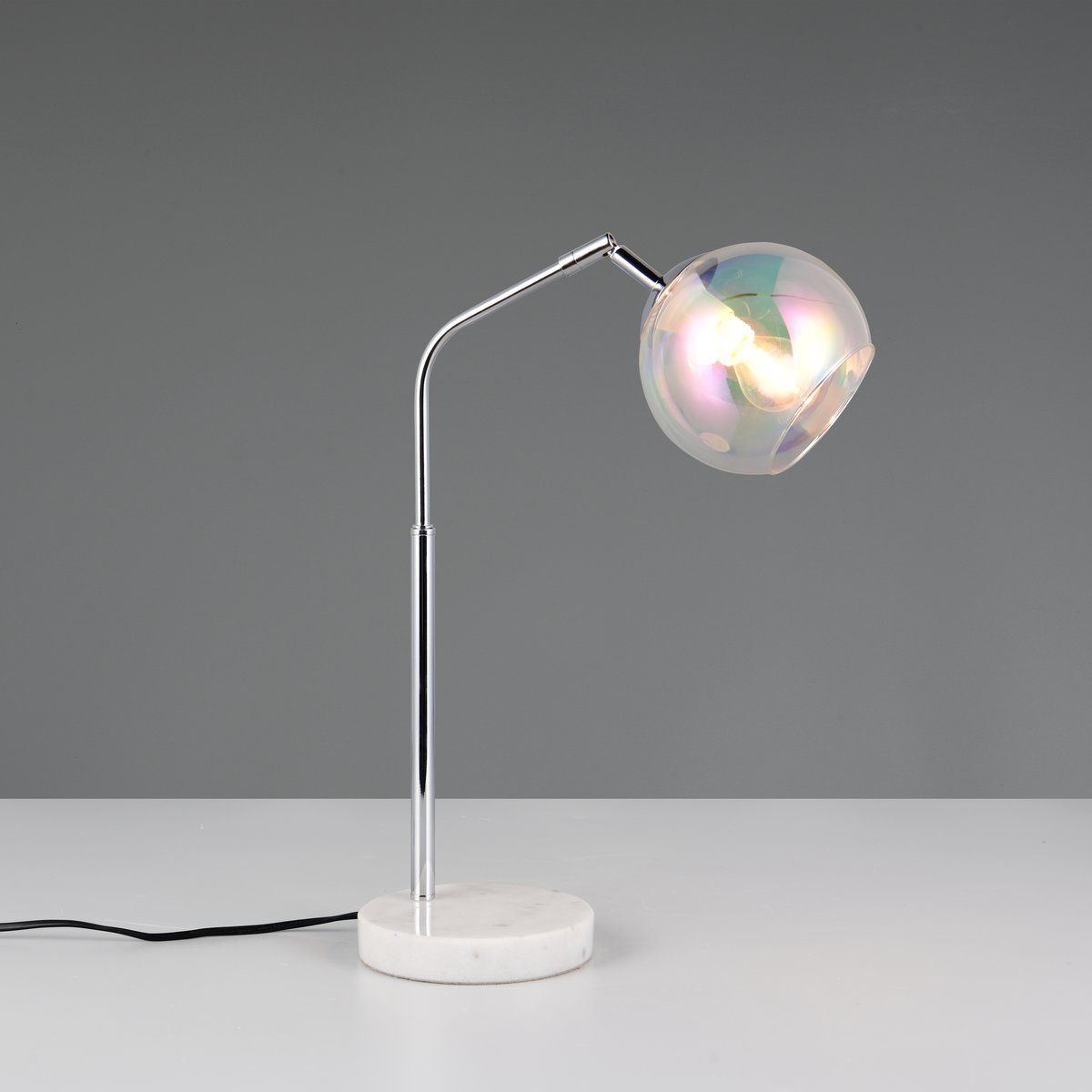 Lampade: Tischleuchte, Glas, Chrom, 45 cm Höhe – Nuovo (secondo la descrizione) da Kreuzlingen venduto da Smart-Light
