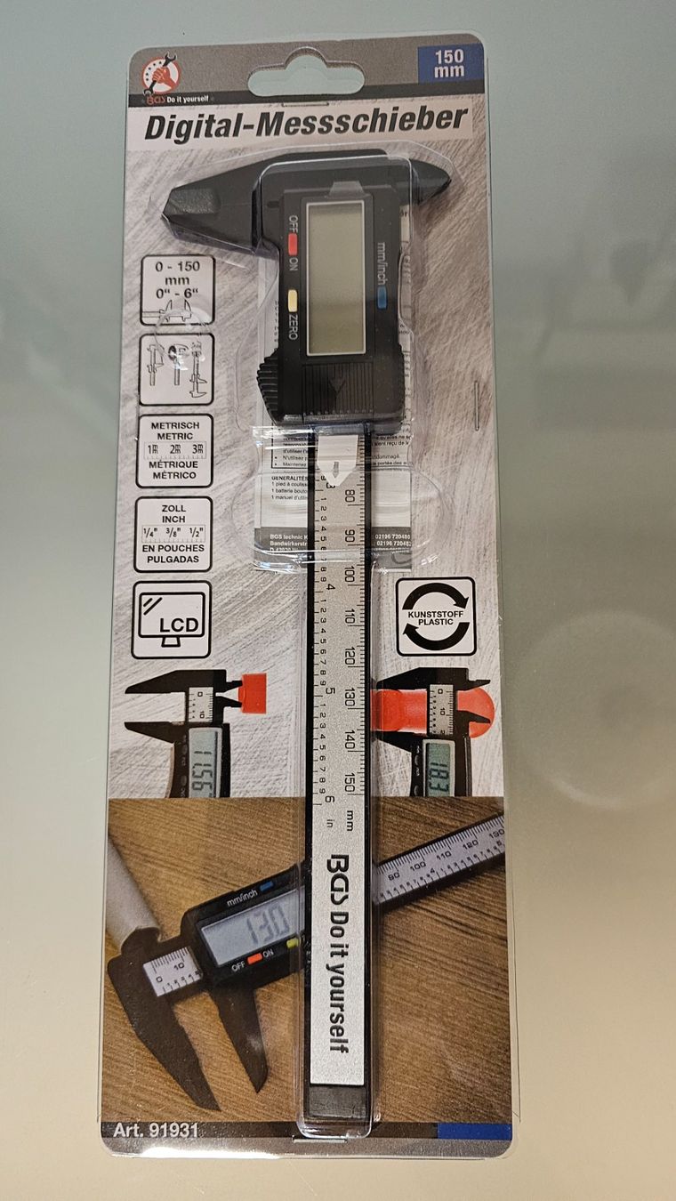 Misurare: Digitaler Messschieber BGS 150mm Schieblehre – Nuovo e nell'imballaggio originale da Koppigen venduto da Bracher_Mail-House 1