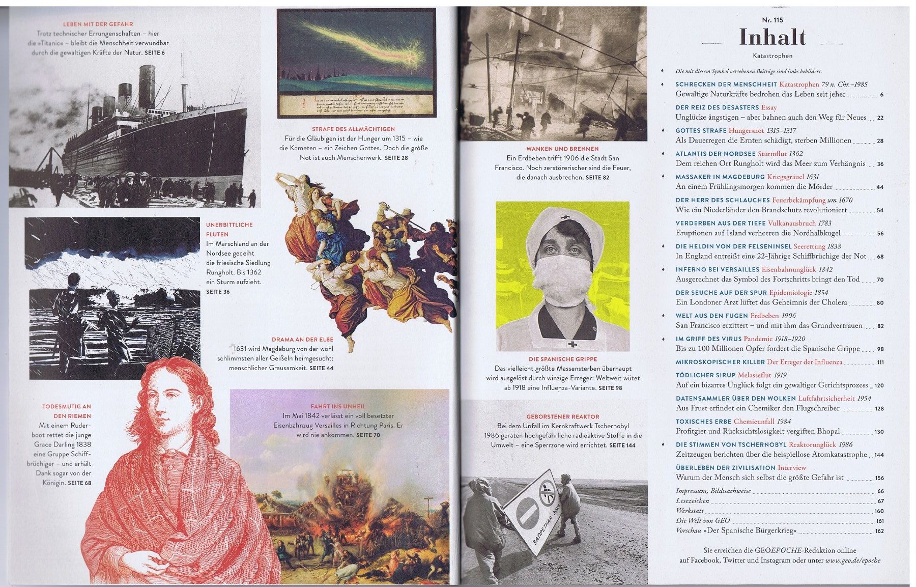 Riviste & Magazine: GEO EPOCHE Heft Nr.115: Katastrophen – Usato da Unterengstringen venduto da Lastchance 1