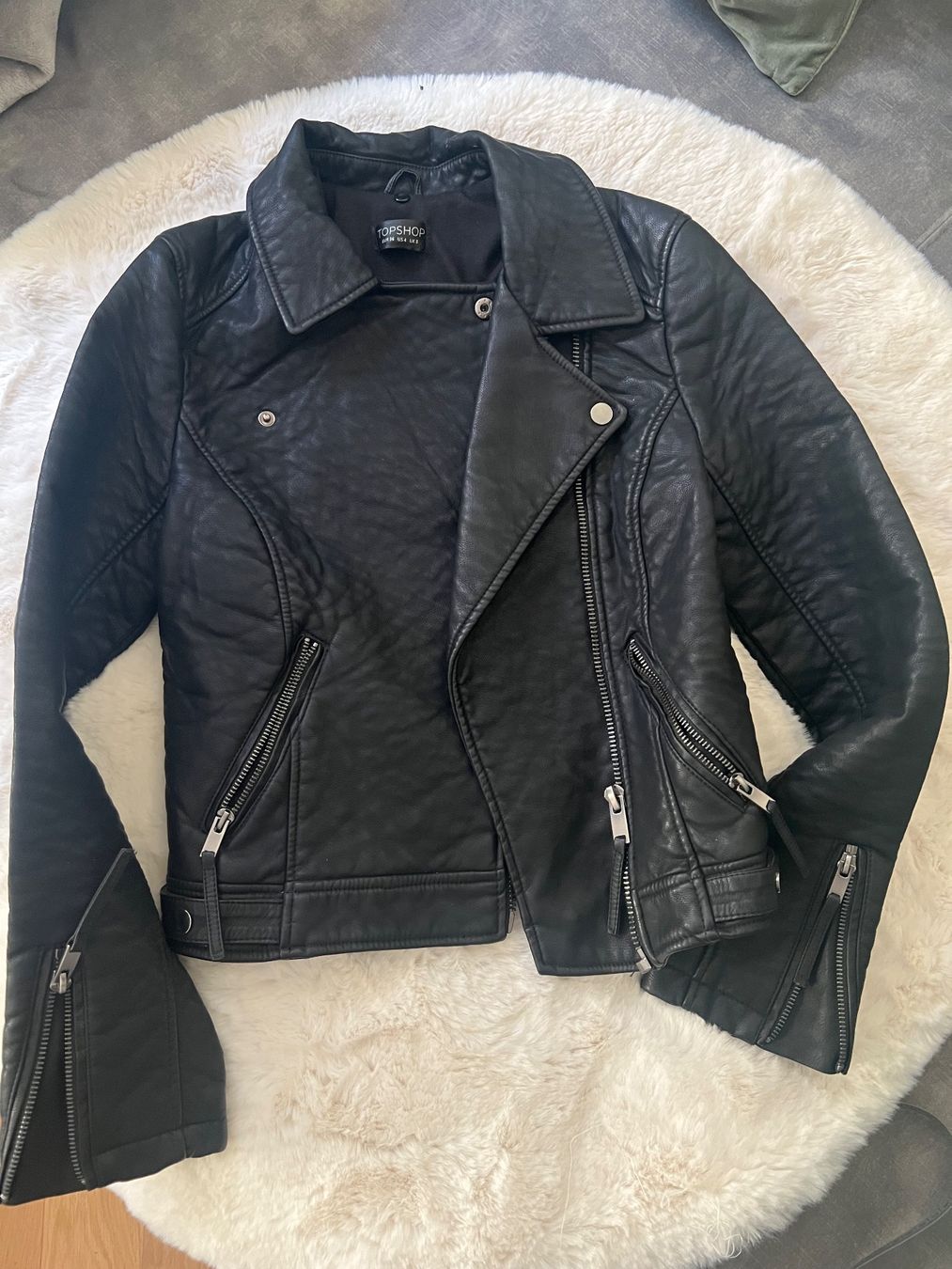 Giacche: Topshop Kunstlederjacke, Grösse 36, Schwarz, Herbst – Nuovo (secondo la descrizione) da Bern venduto da kaeffy