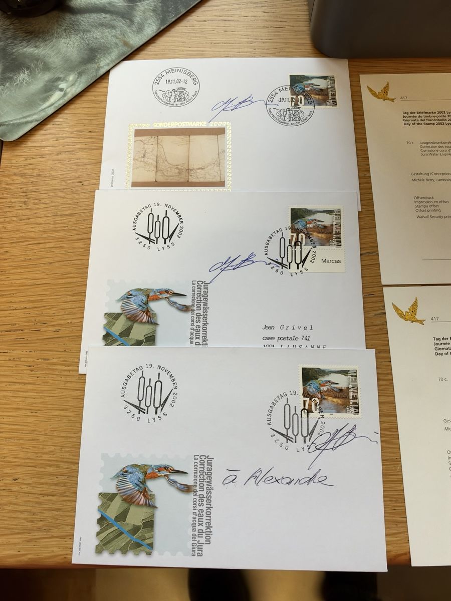Tutti i francobolli: FDC und Post Faltblatt Lyss 19.11.02 Eisvogel – Nuovo (secondo la descrizione) da Murgenthal venduto da Tina_4055 5