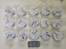 LED-Lichter mit Fernbedienung, neu 15 stk mit 1 FB.