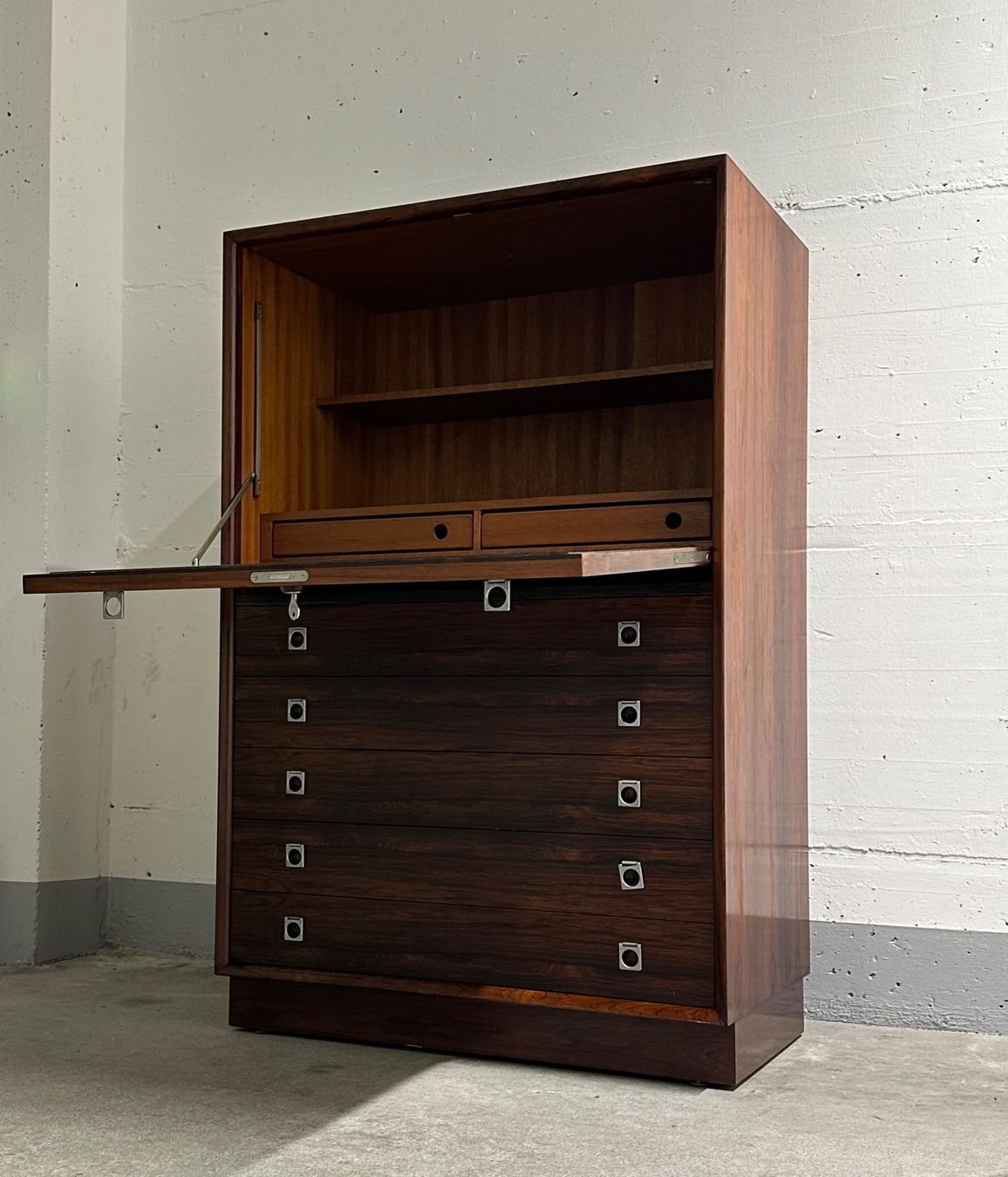 Credenze: Danish Teak Highboard by Arne Vodder 60s – Usato da Basel venduto da MidMod20C 1