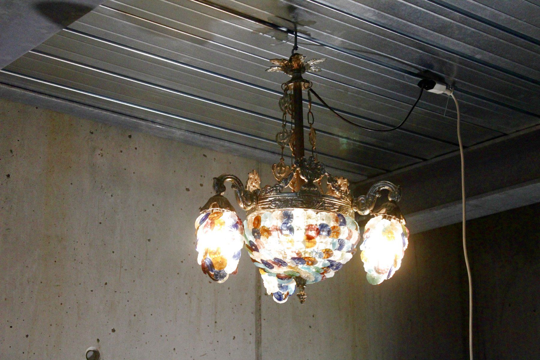 Lampadari & plafoniere: Traumhafter, spanischer Jugendstil - LEUCHTER mit MURANOGLAS – Usato da Bern venduto da kultiges 1