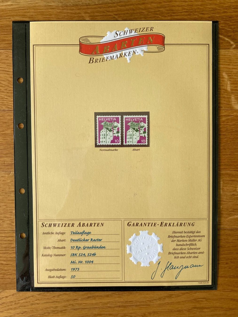Tutti i francobolli: Schweizer Briefmarken Abarten Graubünden 10Rp – Usato da Mönchaltorf venduto da Tschibi
