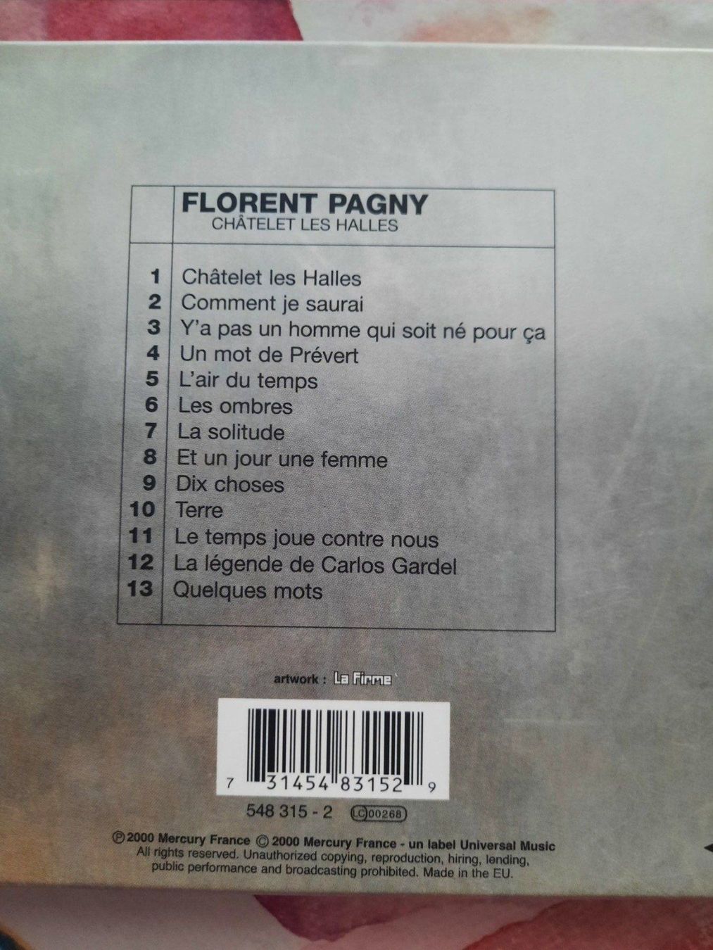 CD: CD Florent Pagny - Châtelet les halles – Usato da Pully venduto da bro_n52j 3