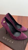 Gucci Pumps aus Nubukleder, Grösse 39, Bordeaux
