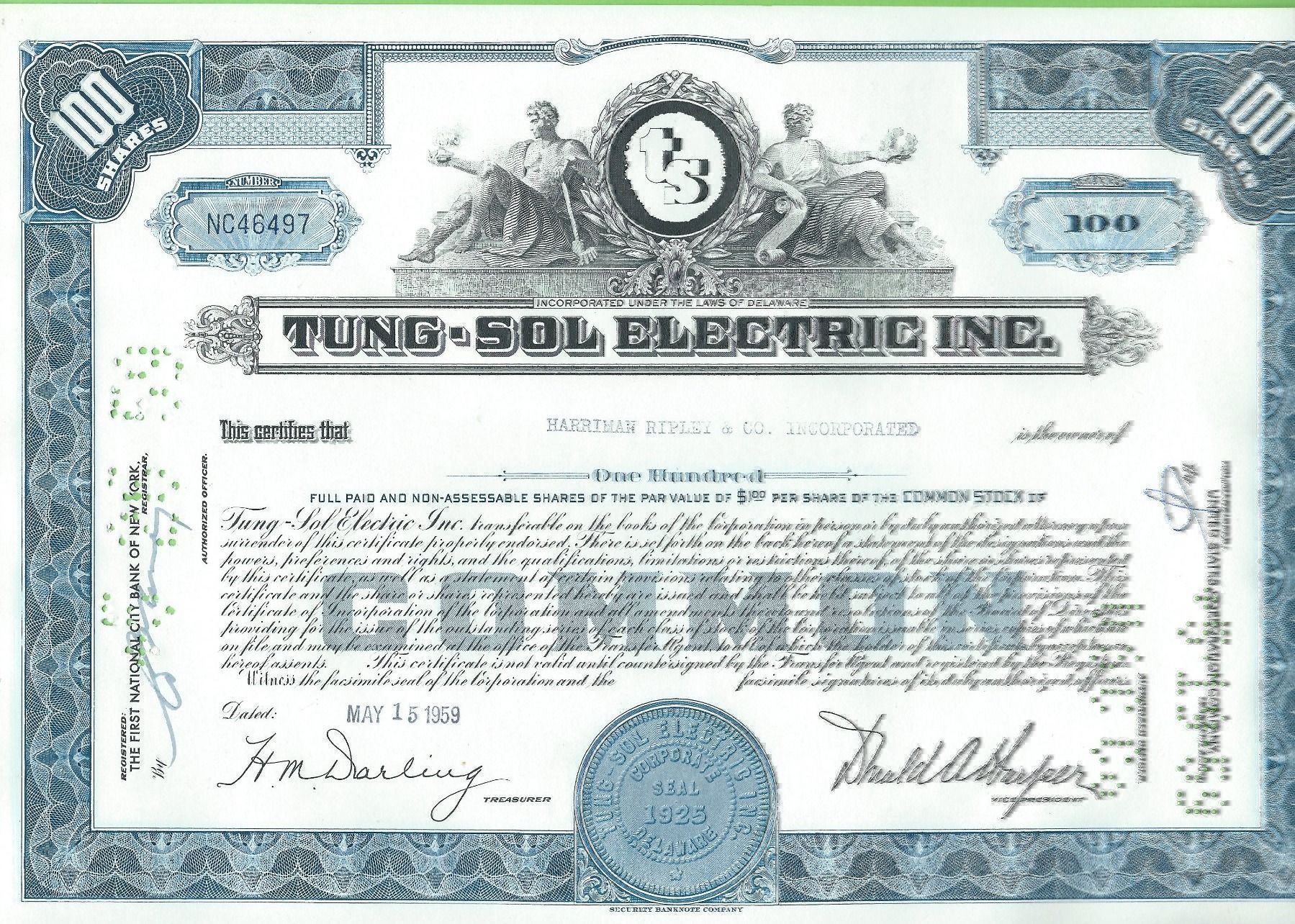 Tutti le monete: Tung-Sol Electric Inc. 1959 – Usato da Zürich venduto da t24_de
