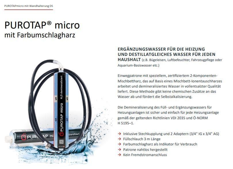 Tubi & Tubi flessibili: Purotap micro Wandstation von Elysator – Nuovo e nell'imballaggio originale da Frauenfeld venduto da Mungg 6