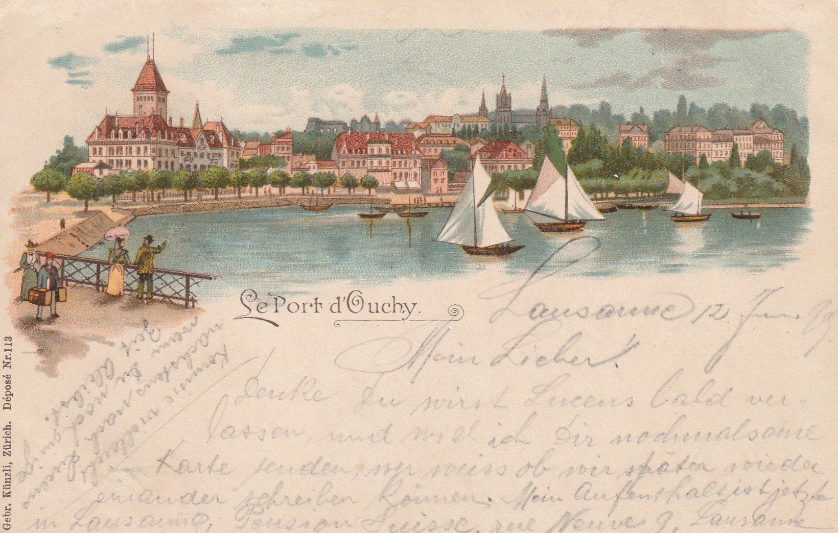 Cartoline postali: Ouchy Le Port – Usato da Rorschacherberg venduto da fratovi2