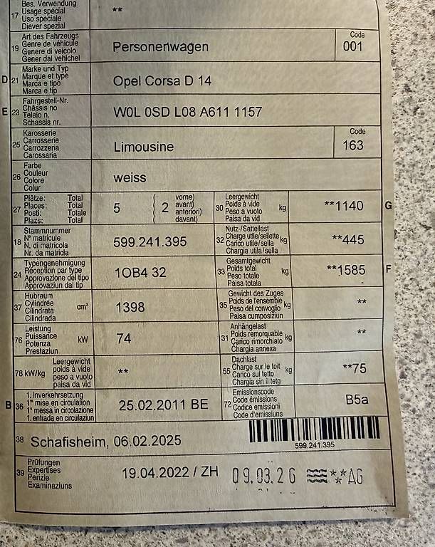 Opel Automobili: Opel Corsa D 14 – Usato da Wölflinswil venduto da nad_b6sx 4
